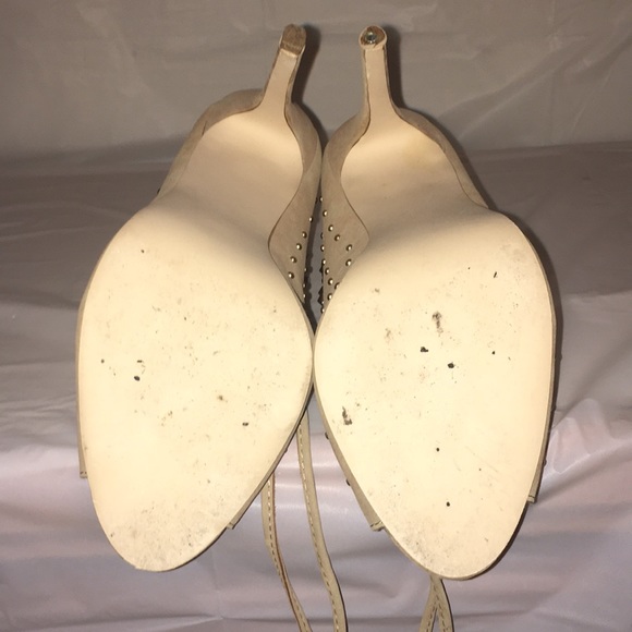 Cream studded strappy heels - Picture 4 of 4